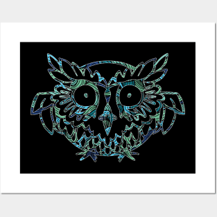 Funny owl colorful t-shirt Posters and Art